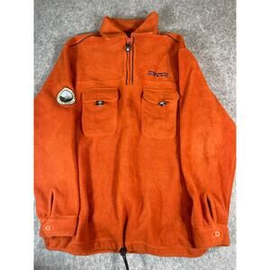 Enyce Outdoor Equipment Jacket Mens L Orange Fleece Utility Mountain Hiking Y2K
